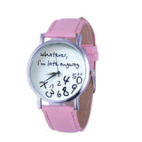 Whatever I am Late Anyway Letter Pattern Women Watches